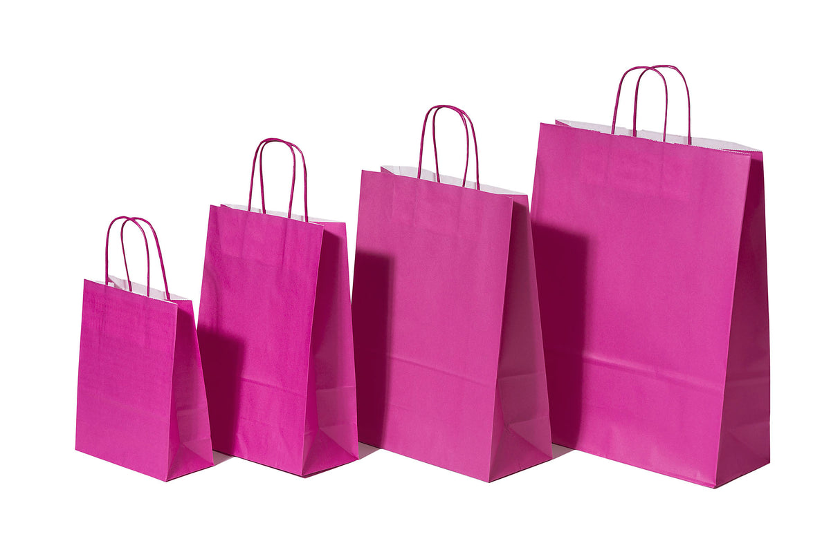 Paper Carry Bags Purple 180+80x220mm