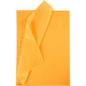 Papier de soie Jaune, Feuilles 50x70 cm, 17 g, 25Feuilles