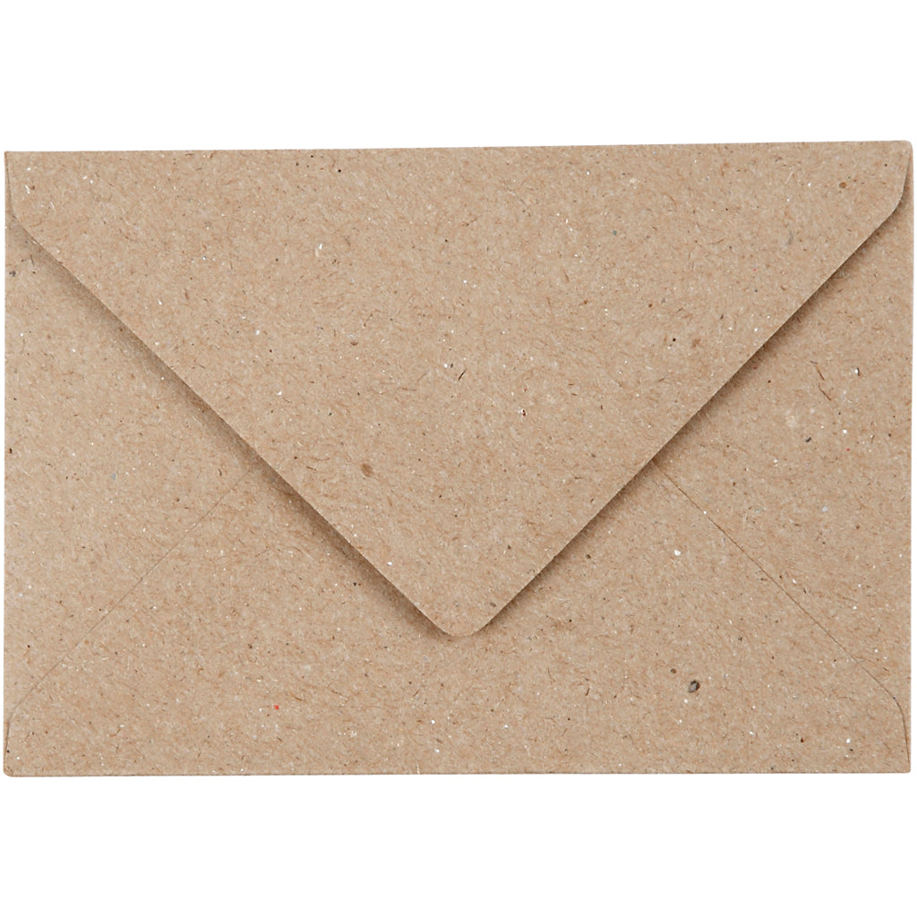 Recycled Envelopes, beige, envelope size 7,8x11,5 cm, 120 g