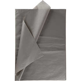 Papier de soie Gris, Feuilles 50x70 cm, 14 g, 25Feuilles