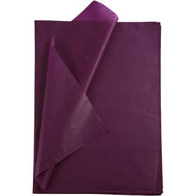Papier de soie Bordeaux, Feuilles 50x70 cm 25 Feuilles