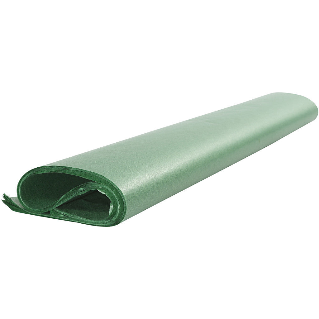 Papier de soie Vert, Feuilles 50x70 cm, 14 g, 25Feuilles
