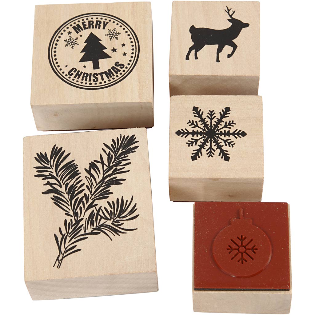 Stamp set, h: 26 mm, christmas