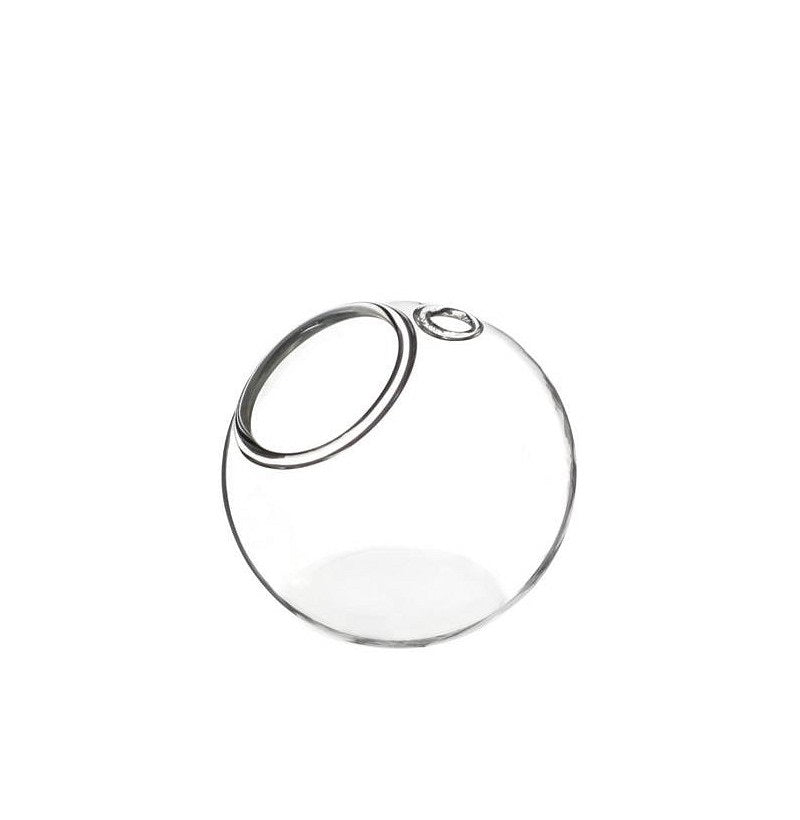 Glass ball flat bottom with hole Ø60 mm