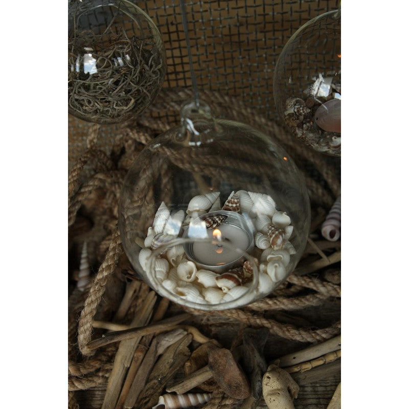 Boule en verre pour bougie chauffe-plat Ø 8 cm x 8 cm - 6 pièces