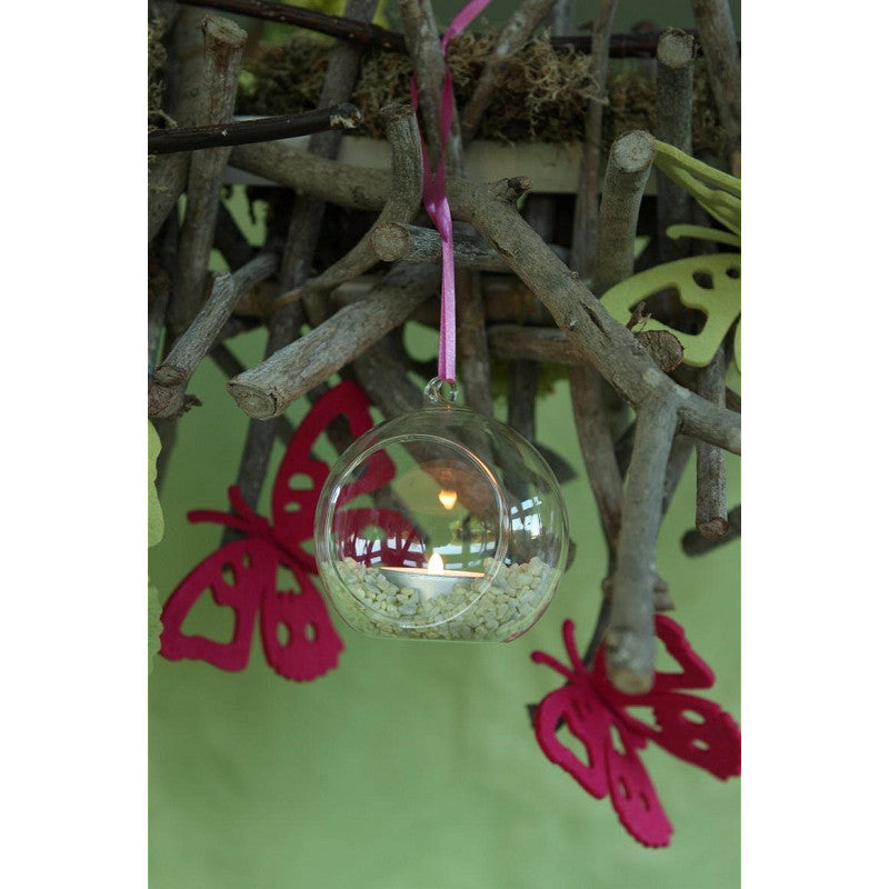 Boule en verre pour bougie chauffe-plat Ø 10 cm x 11,8 cm - 6 pièces