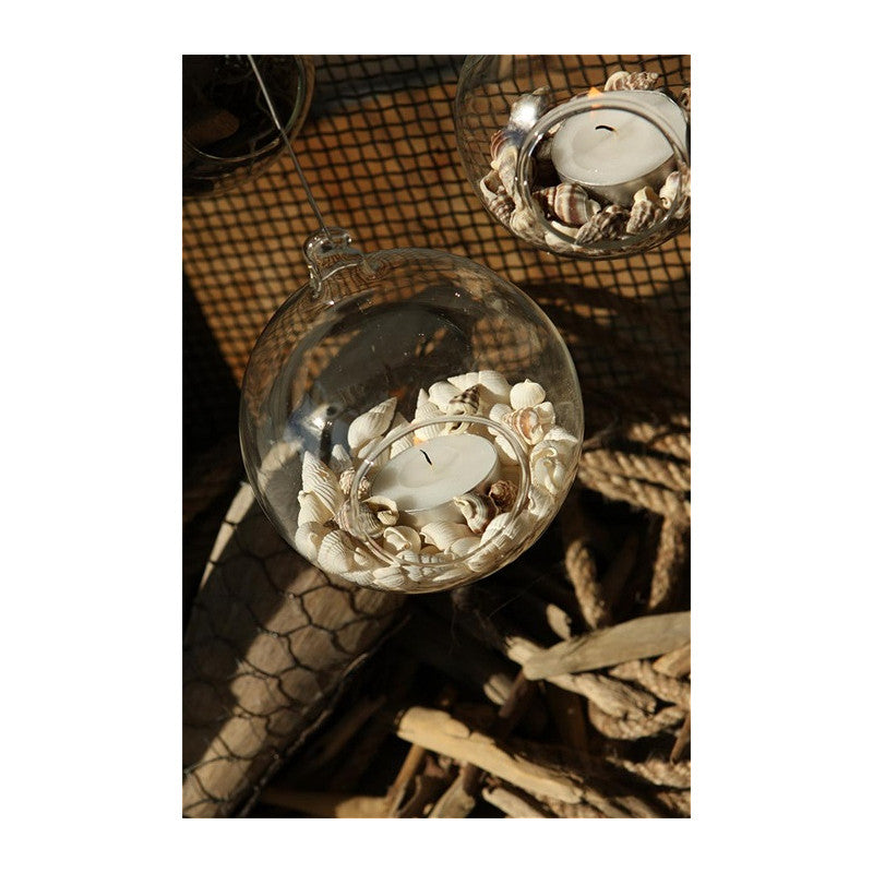 Boule en verre pour bougie chauffe-plat Ø 12 cm x 12,5 cm - 4 pièces