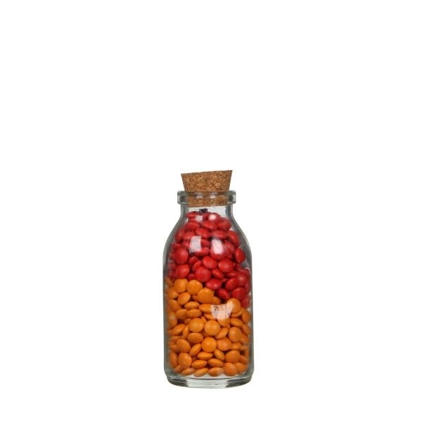 Glass Bottle 100ml 10.5cm tall Ø 5cm (tray with 32 pcs)