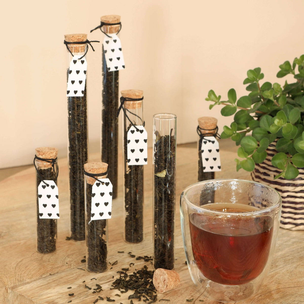 Tubes en verre Ø2 cm et 19 cm de haut - 12 pièces.