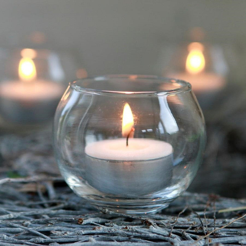 Pot boule en verre Ø 6,5 cm, H. 5,5 cm - 12 pièces