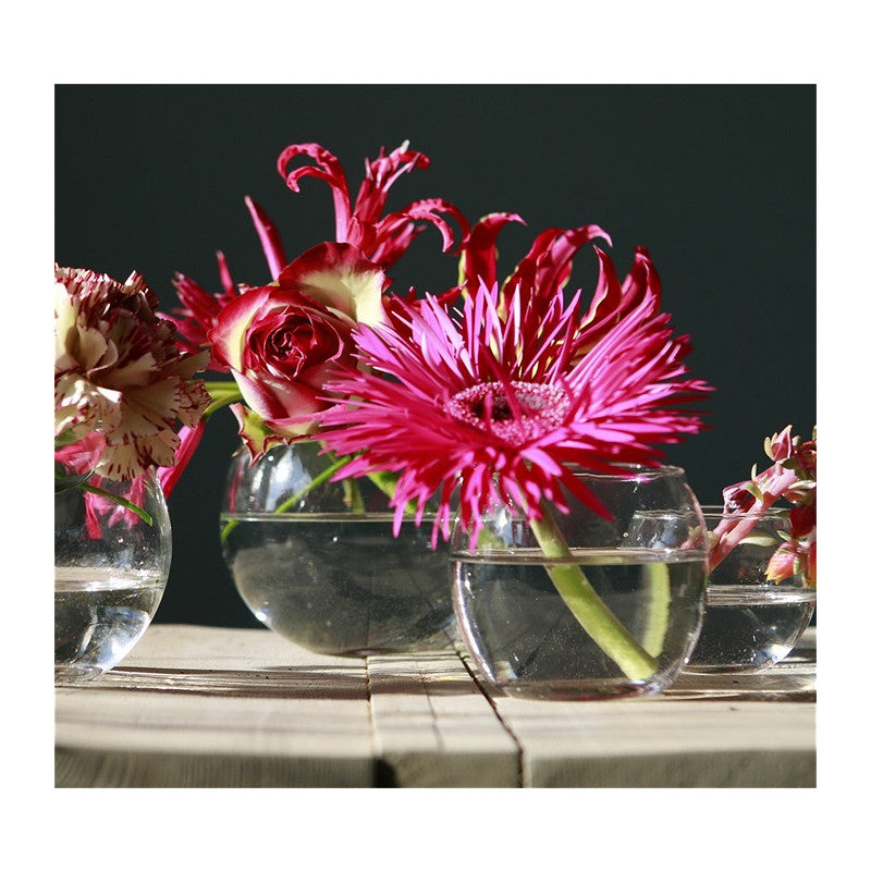 Pot boule en verre Ø 8 cm, H. 7 cm - 12 pièces