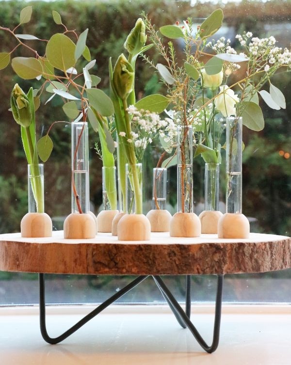 Base en Bois pour Tube à essai, 20x100mm - 1 pc