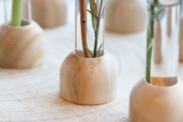 Base en Bois pour Tube à essai, 20x100mm - 1 pc