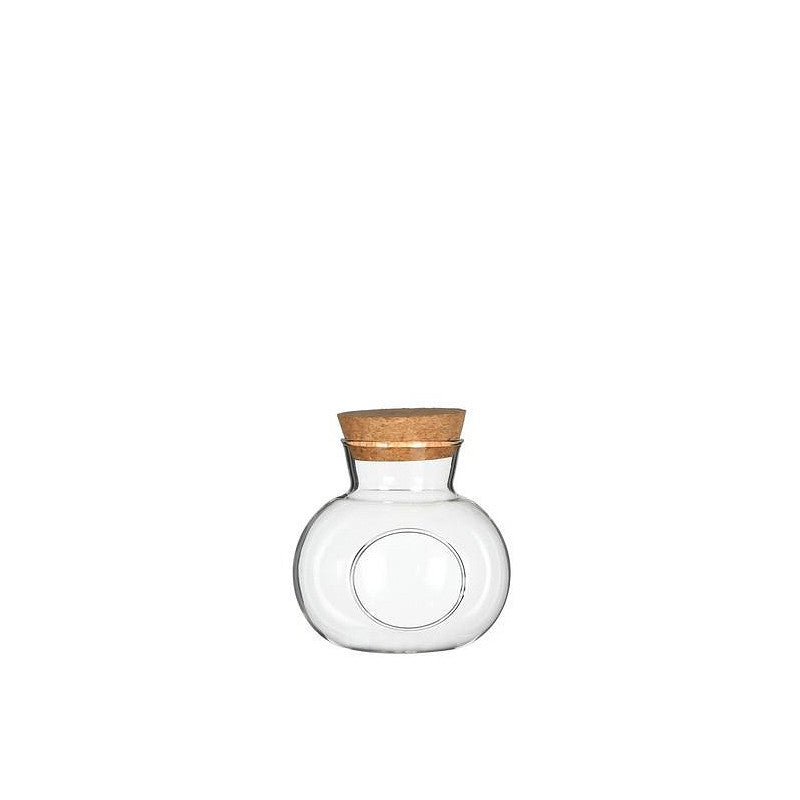 Sphère en verre avec bouchon en liège Ø 10 cm, H. 10 cm - 1 pièce