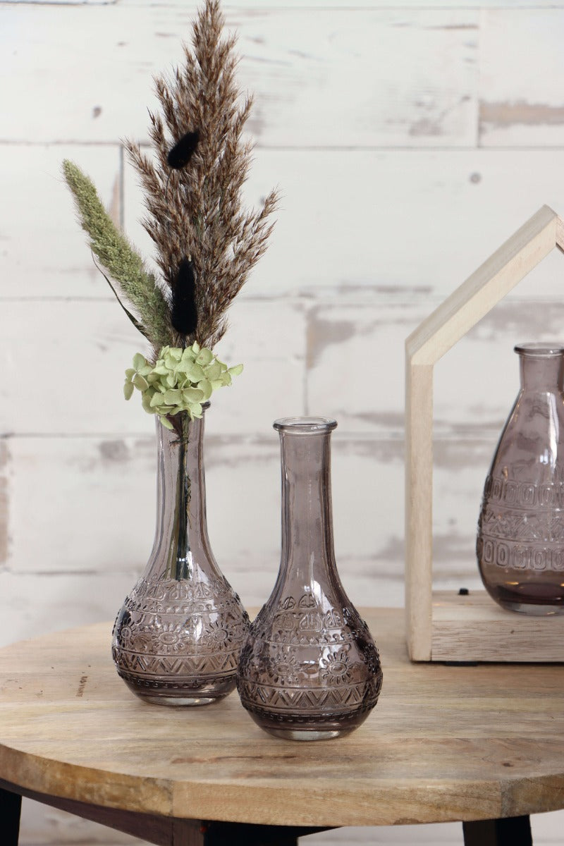 Flower vase Paris Ø7.5cm and 16cm high Grey - Packlinq