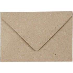 Enveloppes recyclées beige taille 7,8x11,5 cm - 50 pc