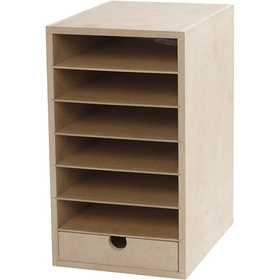 Armoire de rangement en Bois Blanc avec Tiroir pour A5