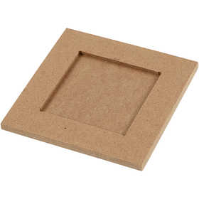 Cadre pour collage, taille 10x10 cm, profondeur 3 mm, MDF