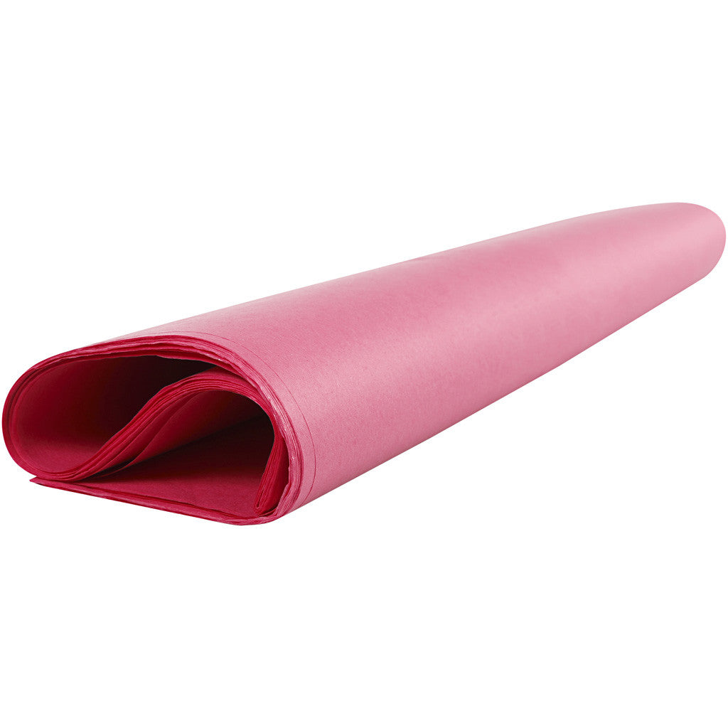 Papier de soie Rose, 50x70 cm, 14 g, 25 Feuilles