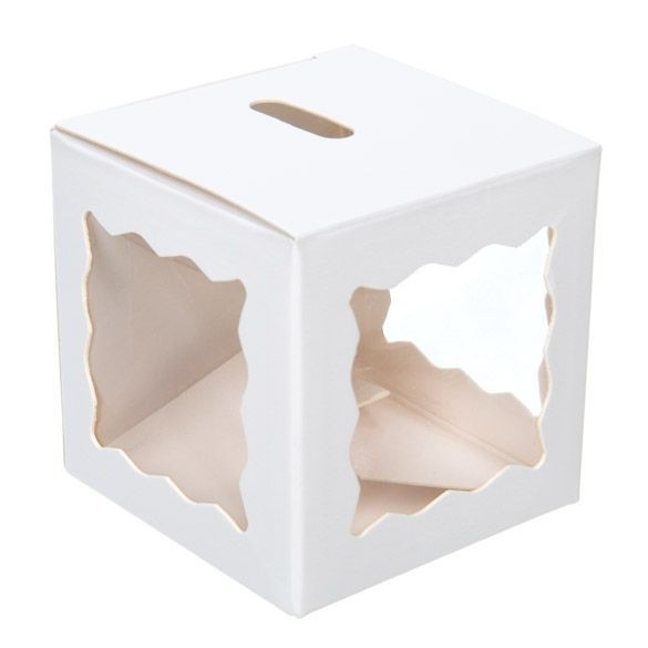 boite en kraft blanc avec fenètres sur 3 cotés 50x50x50 mm - 25 pieces [WGWG347