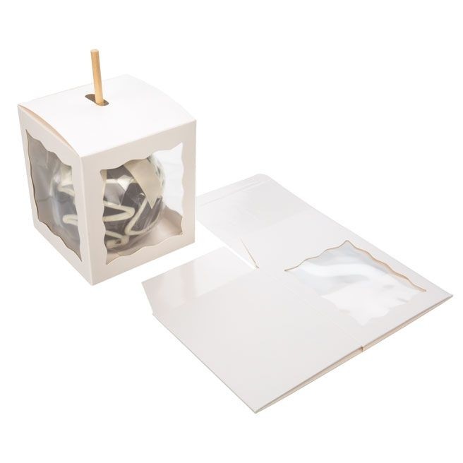 boite en kraft blanc avec fenètres sur 3 cotés 102x102x117 mm - 25 pieces [WGWG349