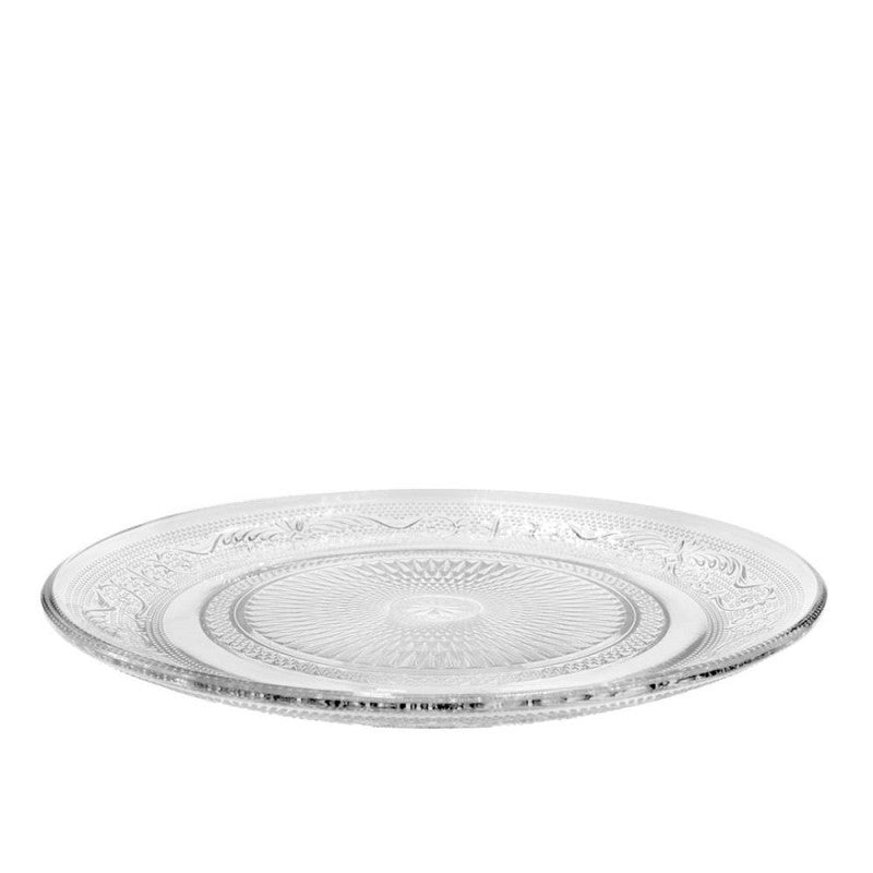 Assiette en verre Tess Ø 23 cm, H. 2 cm, transparente - 6 pièces
