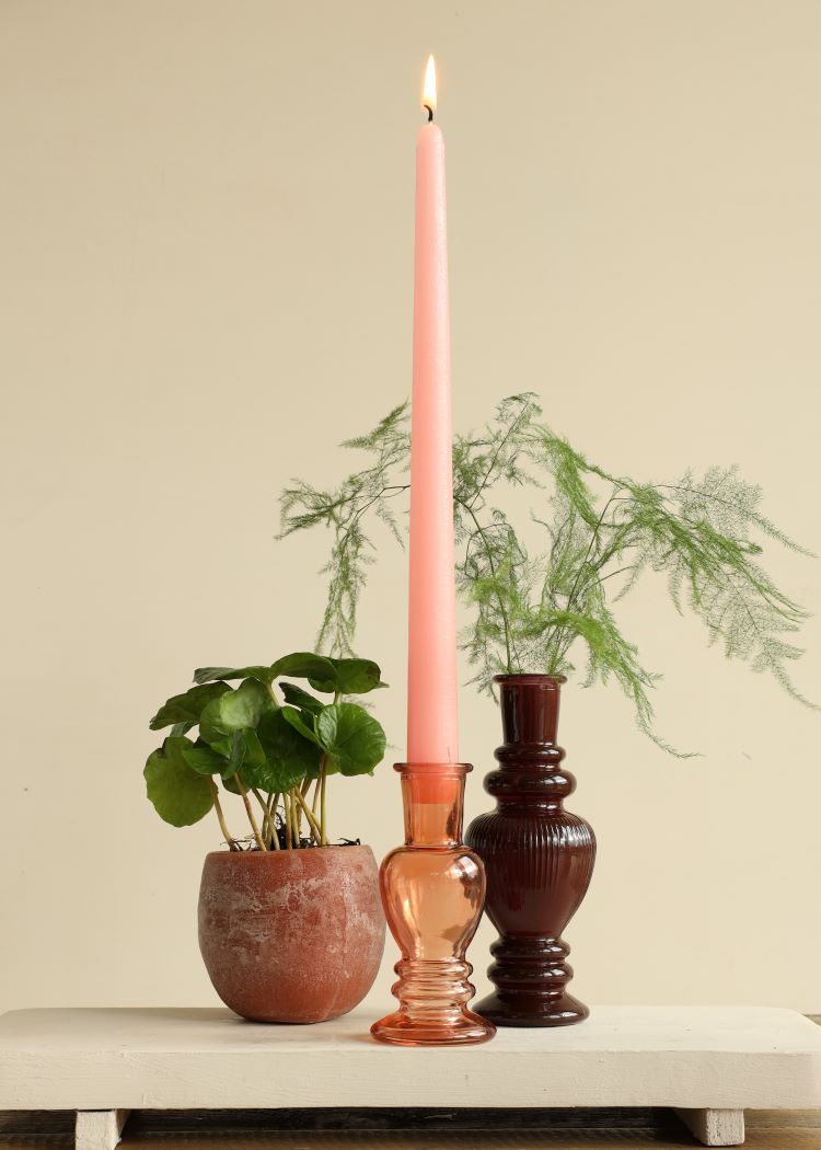 Bol aromatique Rouge foncé Parfum d'ambre Ø90x80mm - 6 Pcs