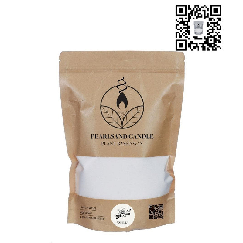Bougie parfumée Pearlsand 400 g vanille - 6 pièces