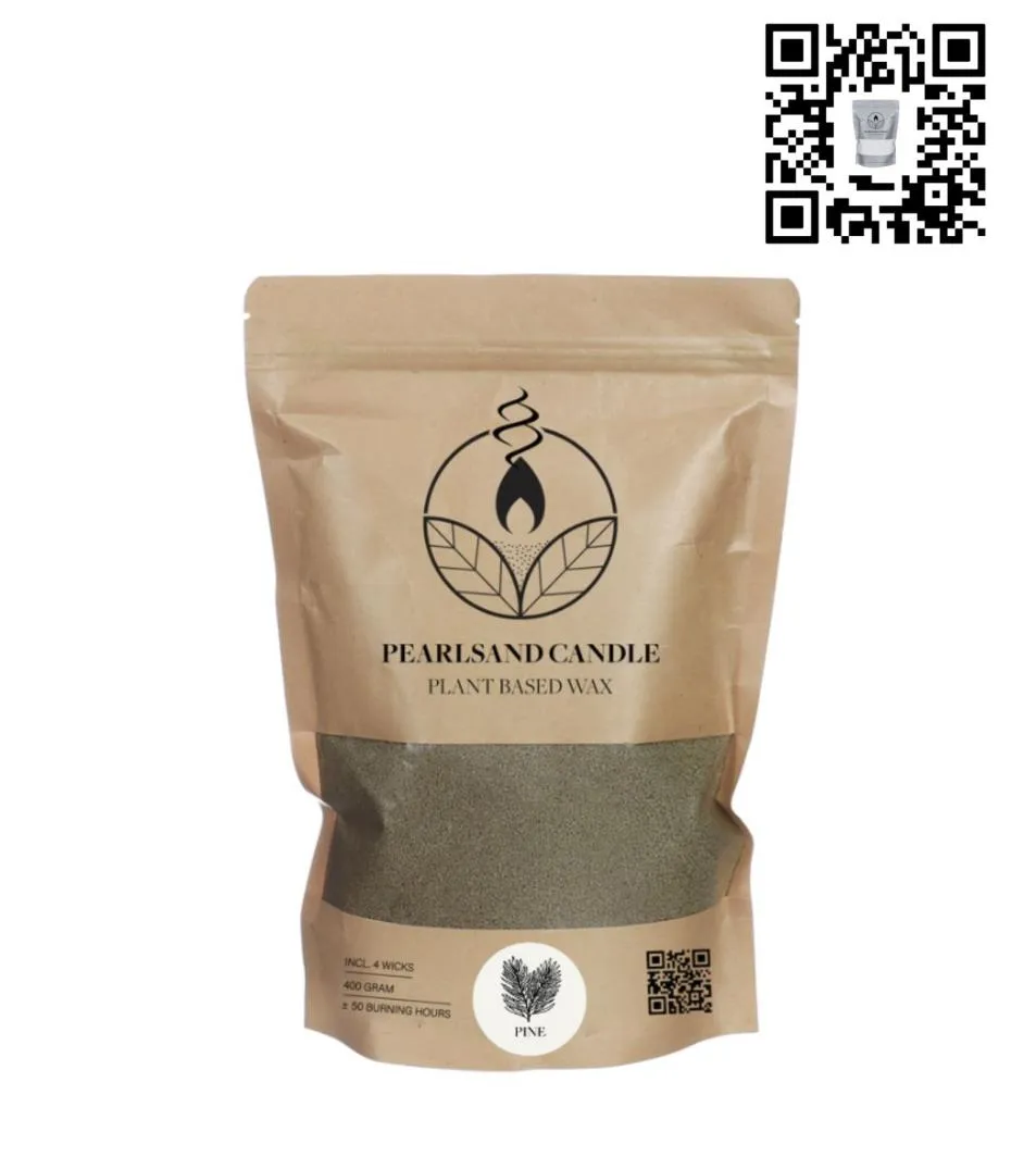 Bougie parfumée Pearlsand 400 g pin - 6 pièces