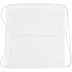 Sacs à cordons, taille 37x41 cm, 130 g/m2, Blanc - 1 pc