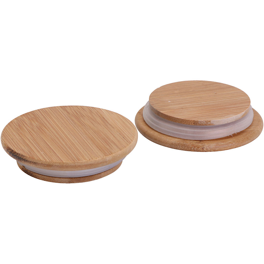 Wooden lid with rubber seal, Dia. 9 cm