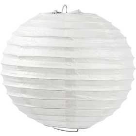 Lampe en papier de riz Blanchesronde, P: 20 cm, 1 pc