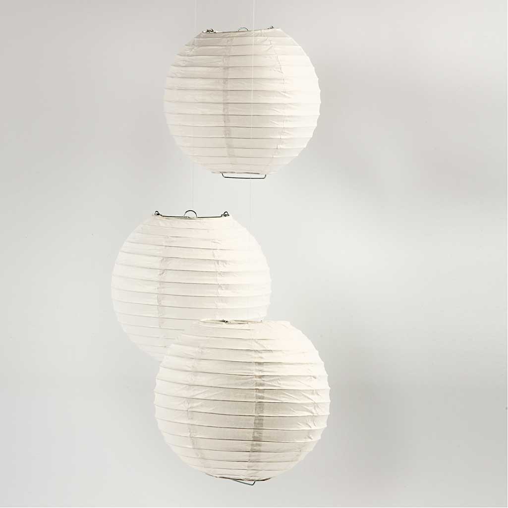 Lampe en papier de riz Blanchesronde, P: 20 cm, 1 pc