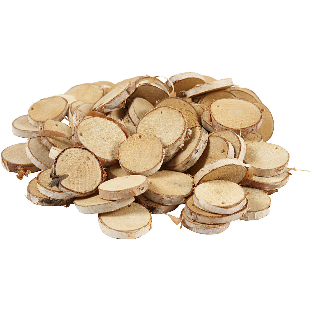 Disque en Bois avec trou, P: 35-45 mm, trou taille 4 mm