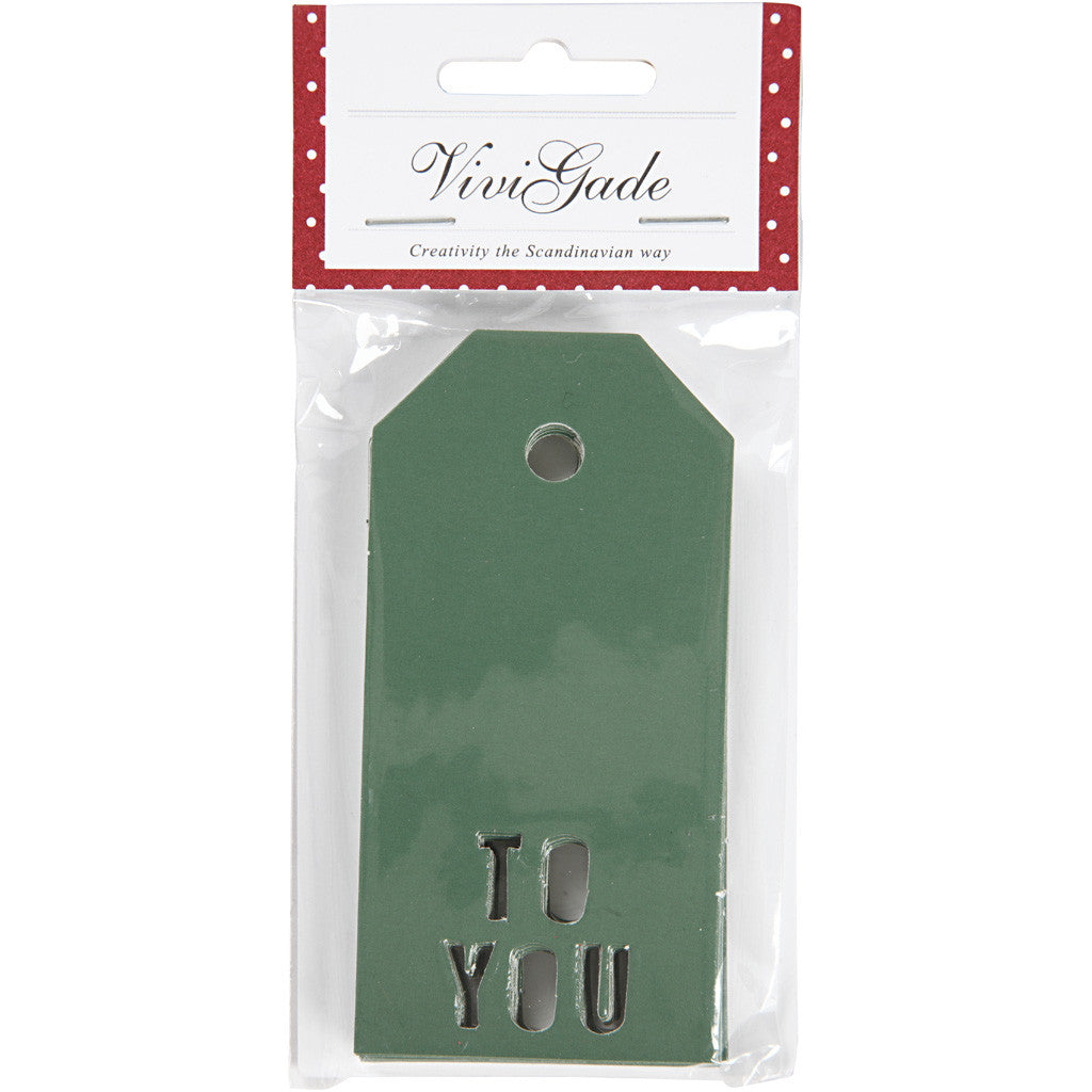 Etiquettes TO YOU Vert, 50x100mm - 15 pcs