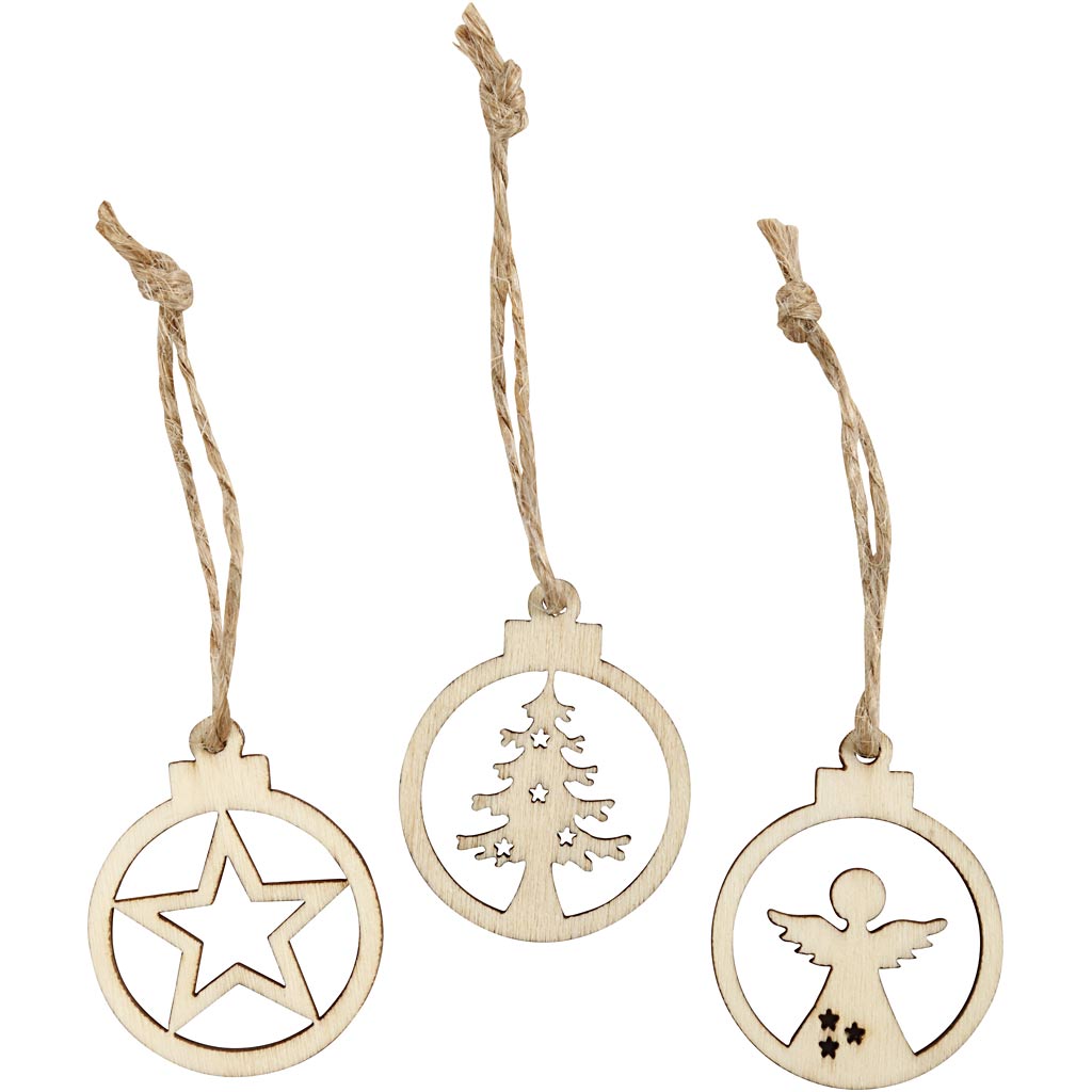 Décoration de NoëL suspension, P: 3 cm, épaisseur 2,7 mm