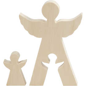 2en1 Figurine: Ange, H: 7.8+20 cm, L: 4.5+14.3 cm