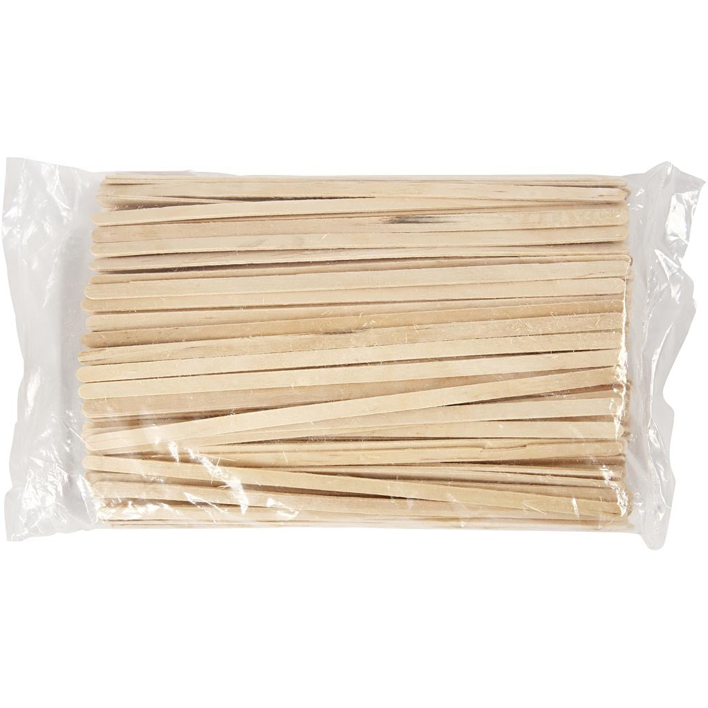 Long bâtons de glâce, fin, L: 19 cm, L: 6 mm, bouleau