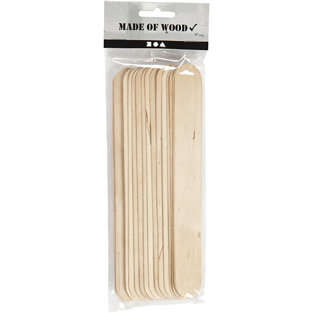 Long bâtons de glâce, épais, L: 20 cm, L: 25 mm, bouleau