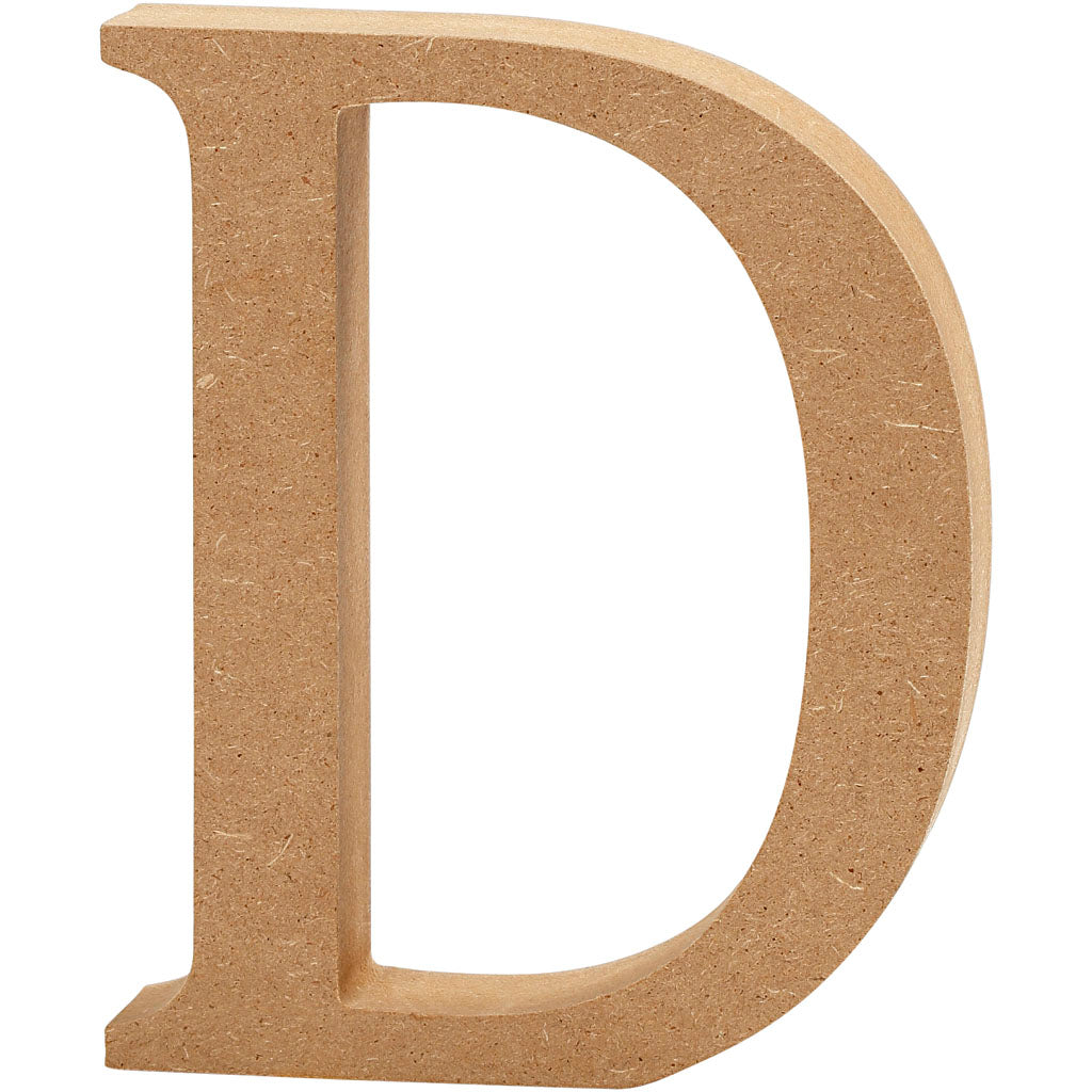 Letter D, H: 8 cm, thickness 1.5 cm, MDF