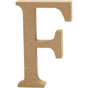 Letter F, H: 8 cm, thickness 1.5 cm, MDF