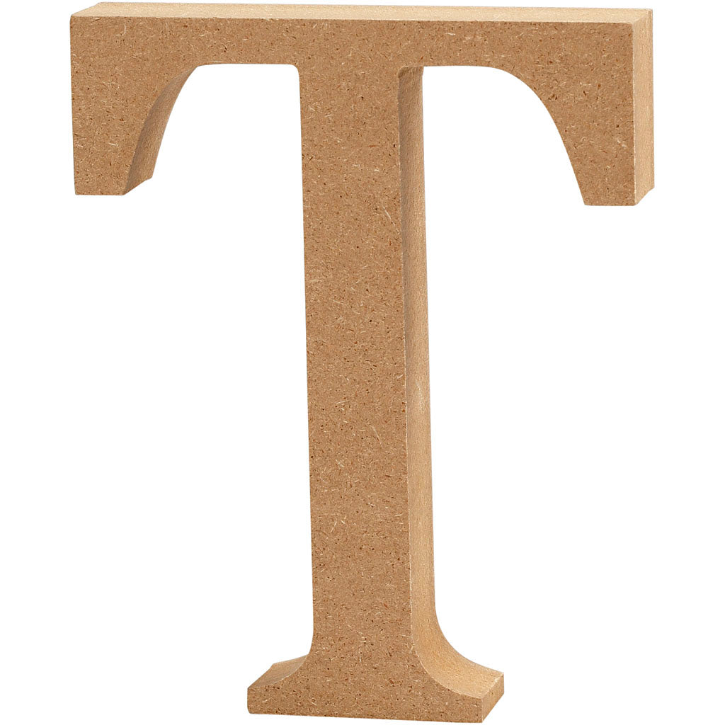 Letter T, H: 8 cm, thickness 1.5 cm, MDF