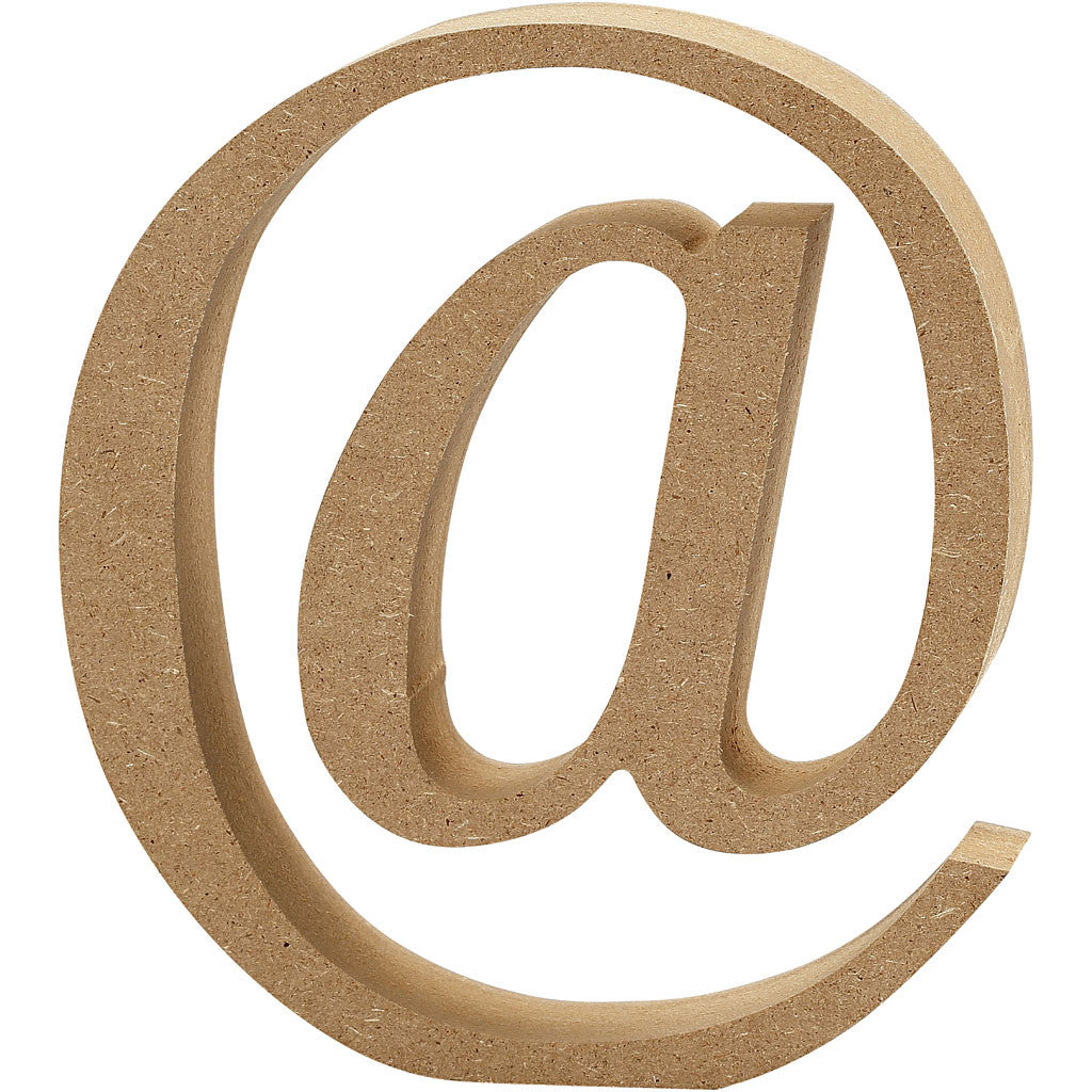 Symbole: @, H: 8 cm, épaisseur 1.5 cm, MDF - 1 pc