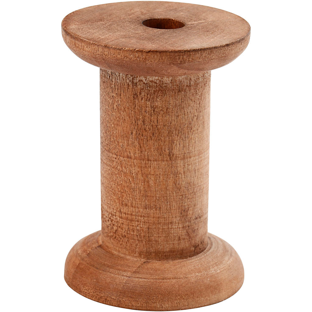 Spool, H: 70 mm, D: 30+48 mm, poplar wood, hole size 10 mm
