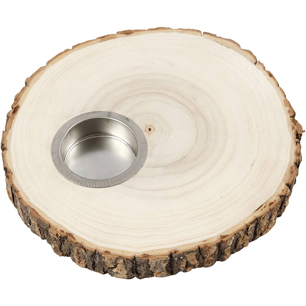 Bougeoir pour bougies chauffe-plats, d 14-16 cm, ép. 19 mm, 1 pièce