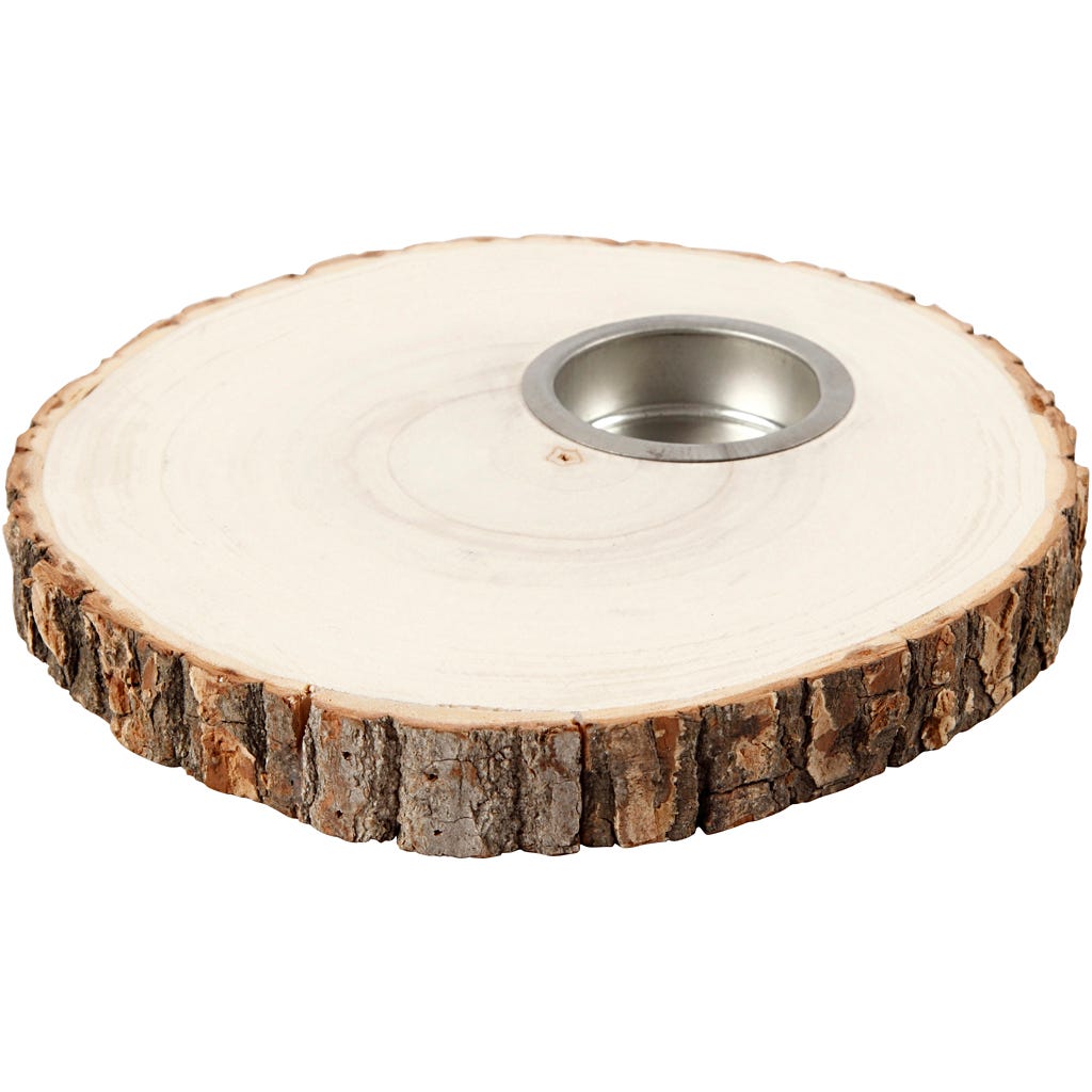Bougeoir pour bougies chauffe-plats, d 14-16 cm, ép. 19 mm, 1 pièce