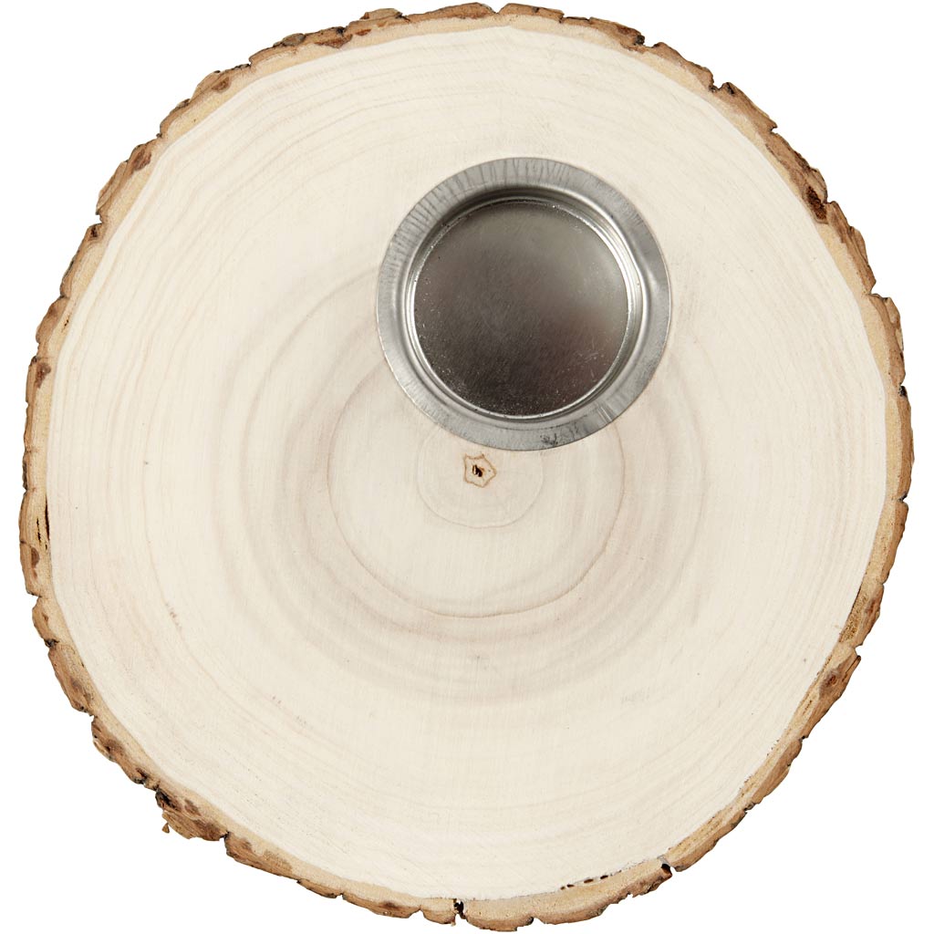 Bougeoir pour bougies chauffe-plats, d 14-16 cm, ép. 19 mm, 1 pièce