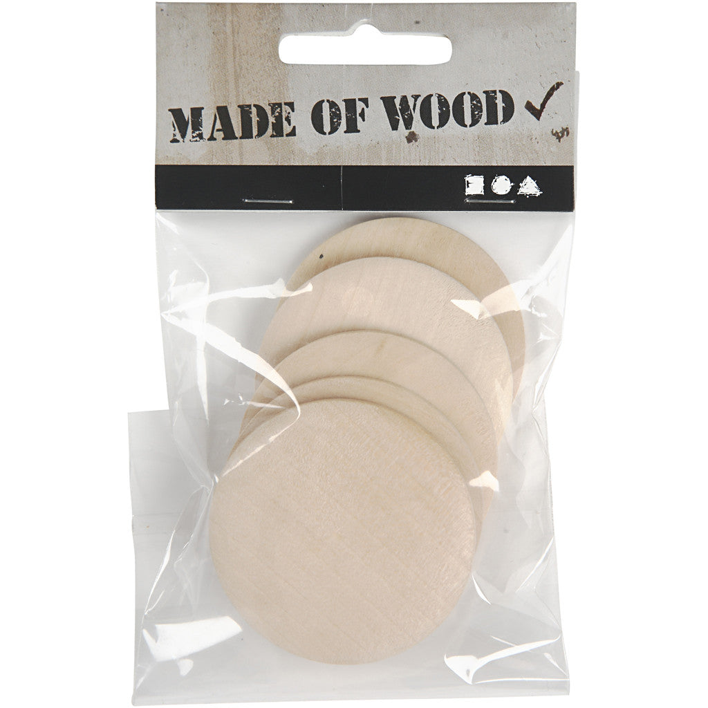 Bouttons en Bois, P: 50 mm, épaisseur 10 mm, - 5 pcs