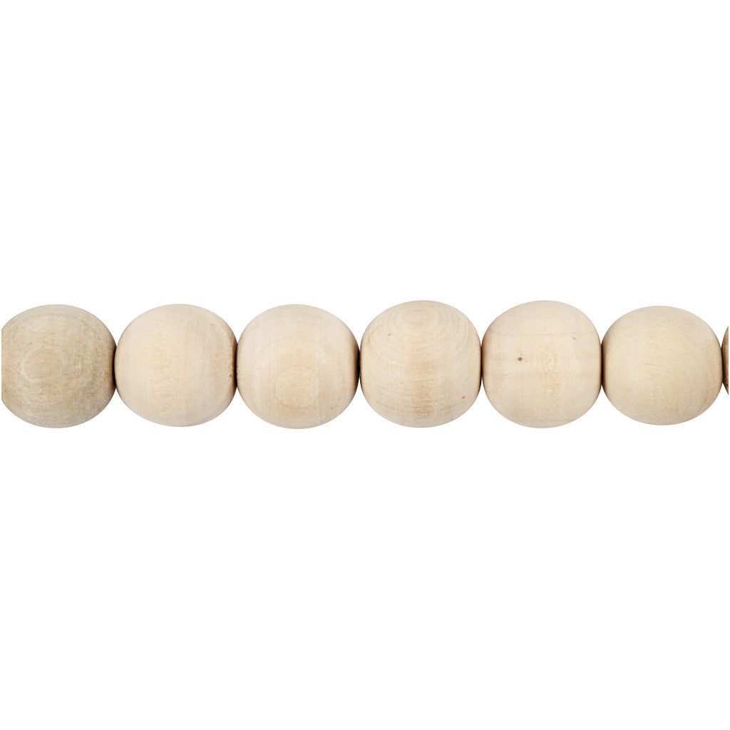 Perle de bois, P: 15 mm, trou taille 3 mm, - 20 pcs