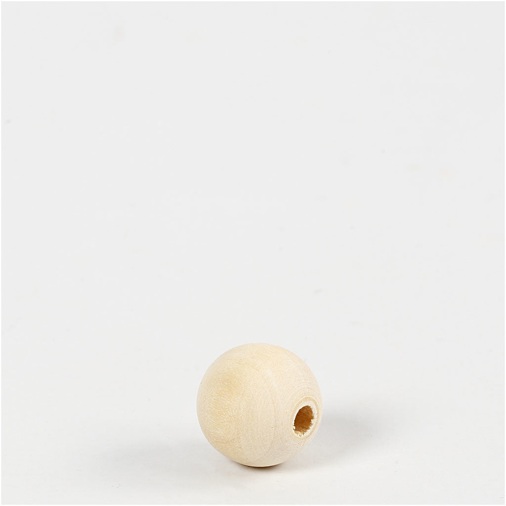 Perle de bois, P: 15 mm, trou taille 3 mm, - 500 pcs